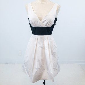 BCBGMaxAzria 2 Colorblock Mini Dress White Black